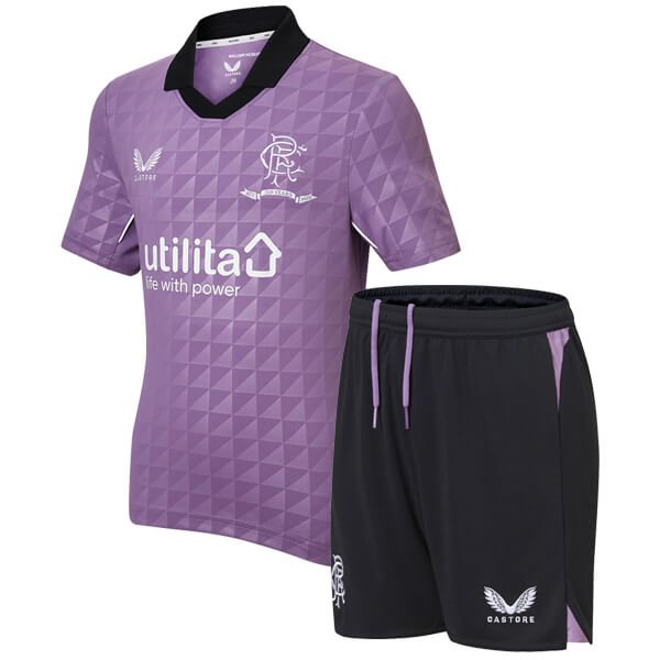 Kit infantil III Rangers FC 2021 2022 Castore oficial